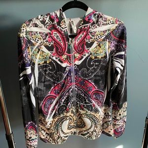 y2k tattoo zip-up hoodie